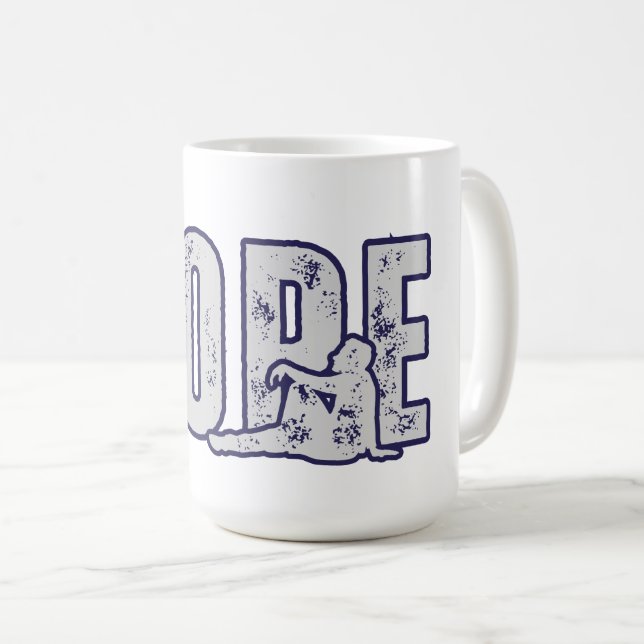 NÃO – Caneca de Café de Humor Minimalista (Frente Esquerda)