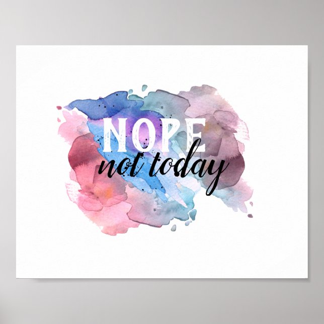 não citando poster design de aquarela hoje (Frente)
