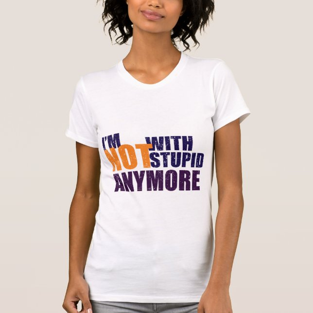 Não com estúpido - camisa adulta (Frente)