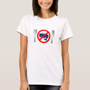 "NÃO COMA t-shirt de NENHUMA BALEIA"