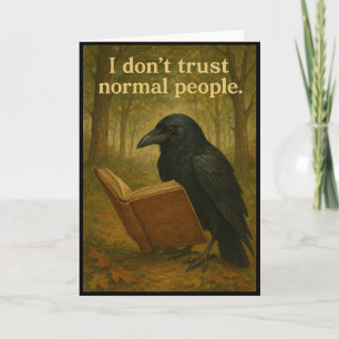 Não confio no Cartão de Saudações do pessoas Raven