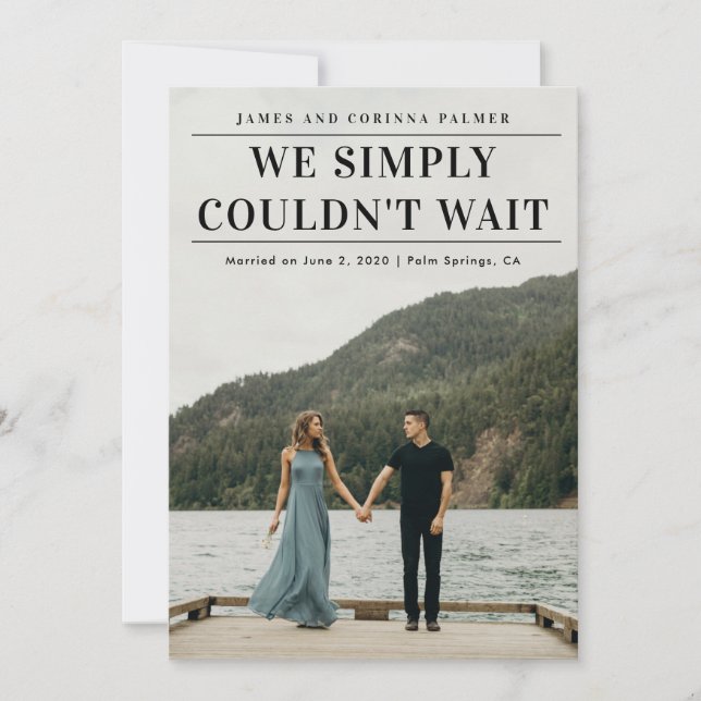 Não conseguimos esperar anúncio de casamento (Frente)