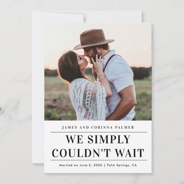 Não conseguimos esperar anúncio de casamento (Frente)