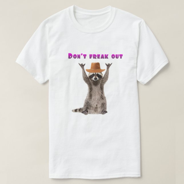 Não deixe a camiseta Raccoon de fora | T-Shirt mas (Frente do Design)