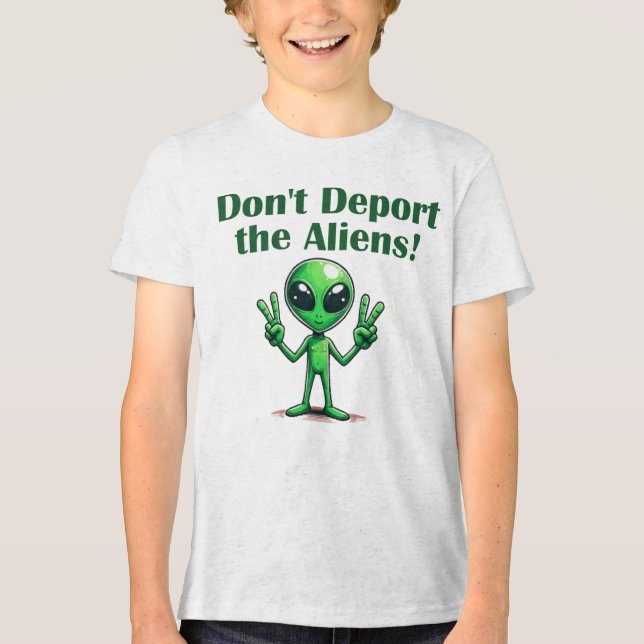 Não deporte o T-Shirt dos Aliens (Frente)