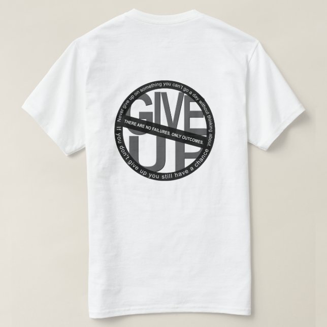 Não desista da camiseta branca (Verso do Design)
