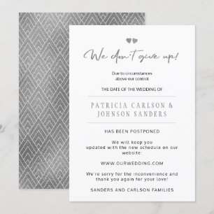 Não desistimos anúncio de casamento adiado
