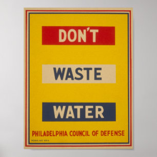Não desperdice Poster WPA Vintage