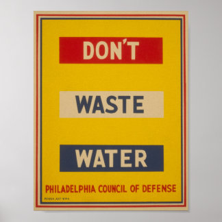 Não desperdice Poster WPA Vintage