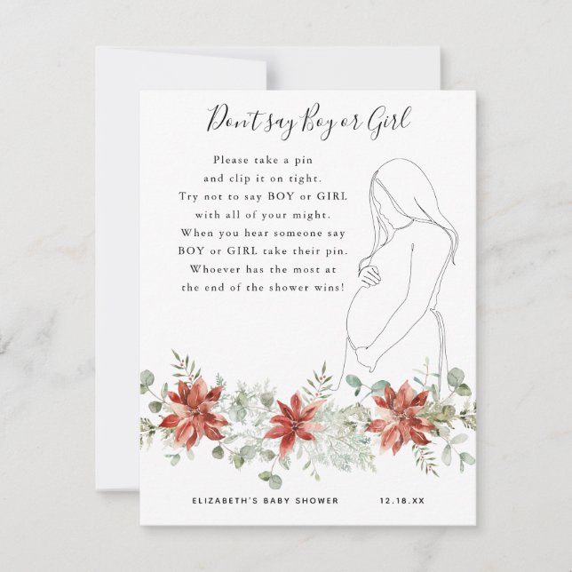 Não diga garoto ou garota | Jogo Chá de fraldas (Frente)