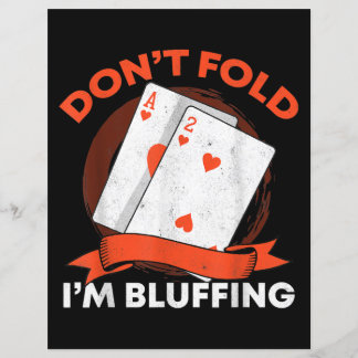 Não Dobre-Me Bluffing Ace Deuce Funny Casino Poker