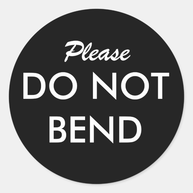 Não Dobre o adesivo (Frente)