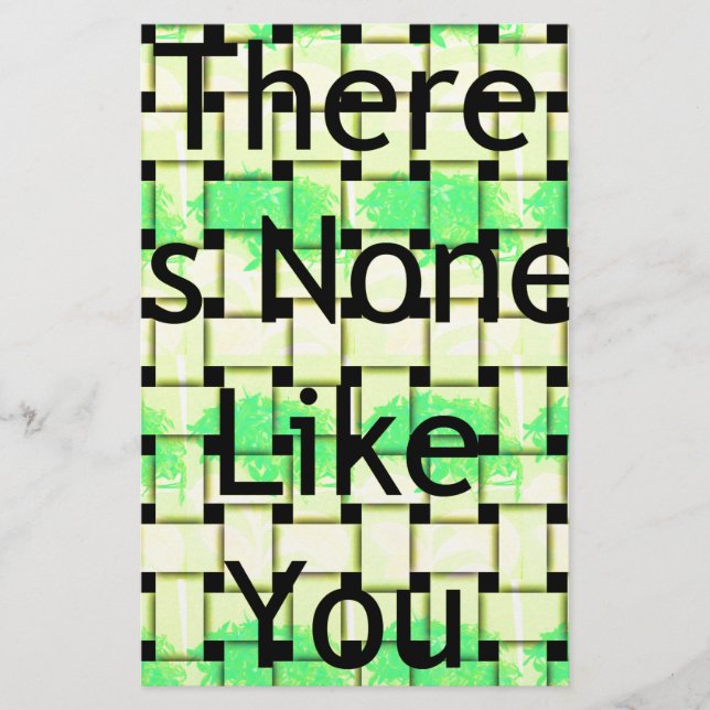 Não é como você, Woven African Design de texto (Frente)