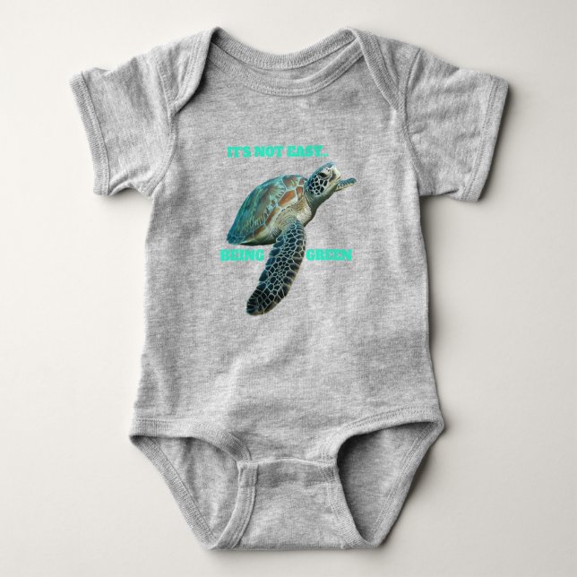 NÃO É FÁCIL SER T-Shirt VERDE (Frente)