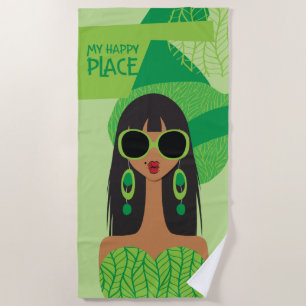 Não é fácil ser uma toalha de praia verde