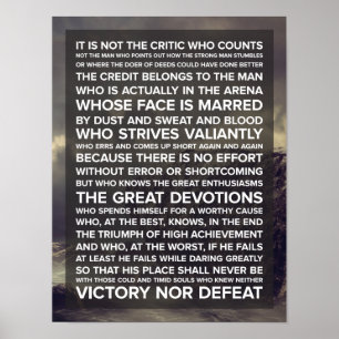 "Não é o crítico que conta…" Poster das cita