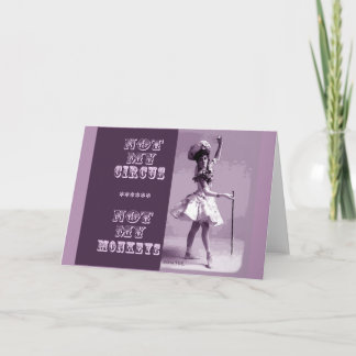 Não é o meu cartão de saudação de circo