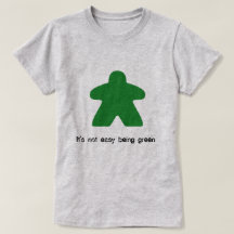 Não é ser fácil t-shirt verde de Meeple