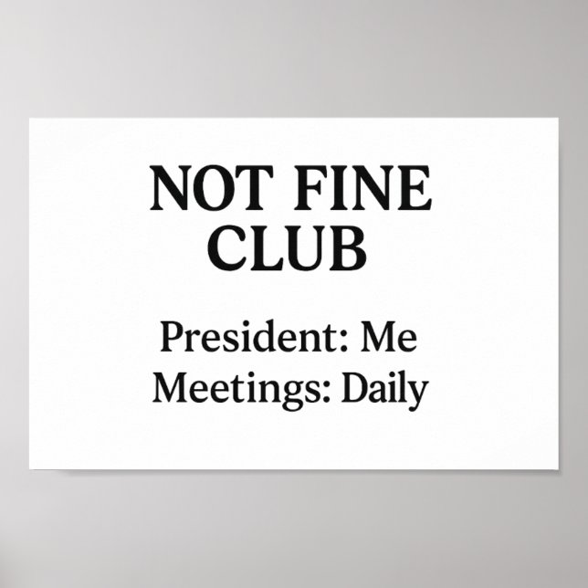 Não é um bom clube - Wall Art Impressão (Frente)