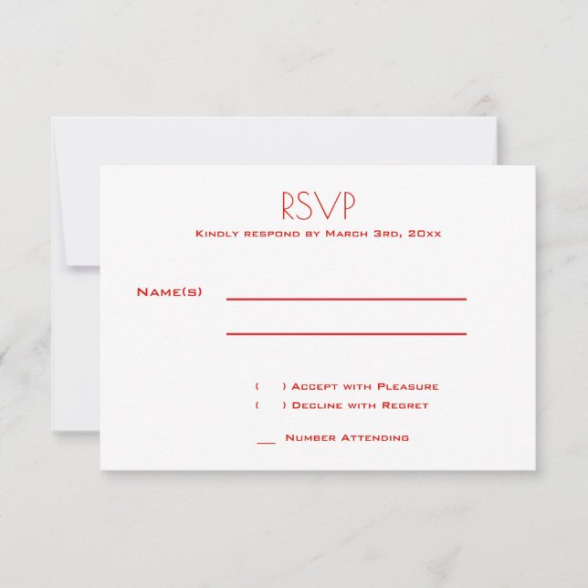 Não Eloping Wedding | Placa RSVP (Frente)