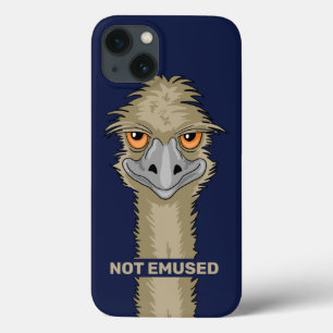 Não Embutido Engraçado Emu Pun Indigo Azul