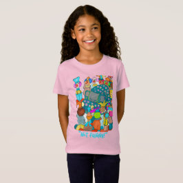 Não Engraçado! Camiseta Rosa da Menina