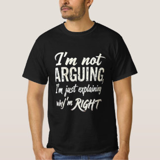 "Não Estou Discutindo – Camiseta Retrô Sarcástica