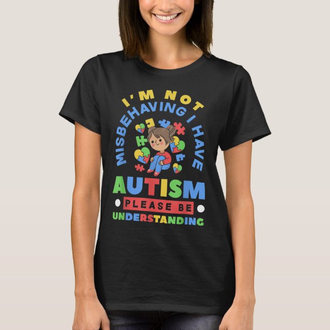 Não estou me comportando mal com a camiseta de con (Frente)
