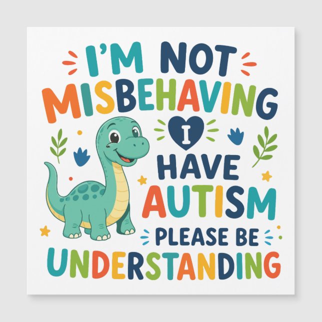 Não estou me comportando mal, eu tenho autismo (Frente)