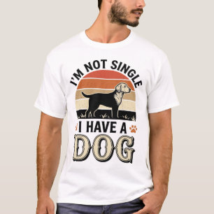 Não Estou Solteiro Tenho um Cachorro Camisa Vintag