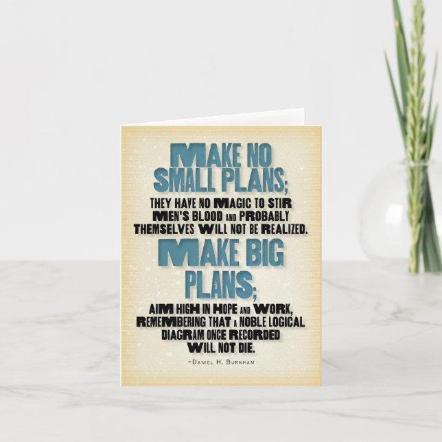 Não faça nenhum cartão de nota pequeno dos planos (Frente)