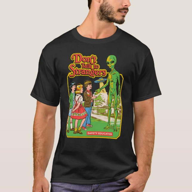 Não fale com estranhos clássicos da T-Shirt (Frente)