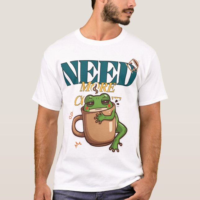 Não Fale Comigo Antes do Café Camiseta de Sapo Irr (Frente)