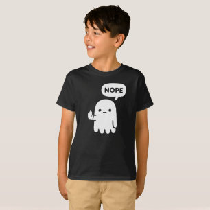 Não Fantasma Camiseta Infantil Minimal Divertida
