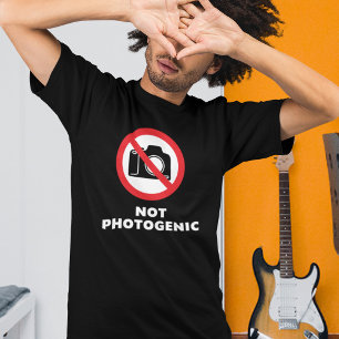 Não Fotogênico - Camiseta com Sinal de Sem Fotos