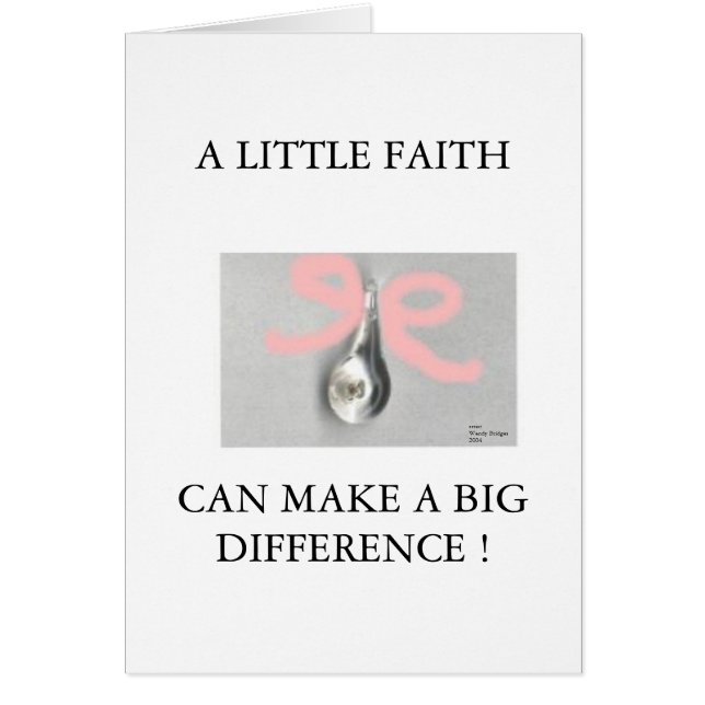 NÃO GRITE. TENHA A FÉ - CARTÃO (Frente)