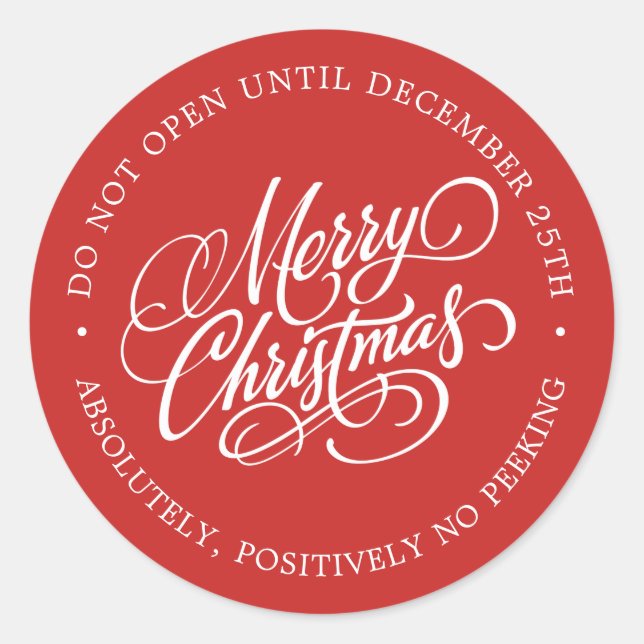 Não há adesivo de presente de feriado de pico (Frente)