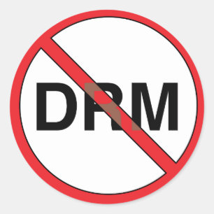Não há adesivos DRM (Digital Right Management, ger