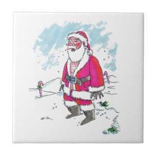 Não Ho Ho Pequeno azulejo de cerâmica