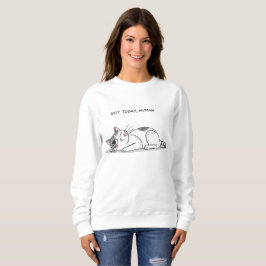 Não Hoje, Humano – Camiseta Minimalista de Gato Pr