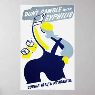 Não jogue com poster da sífilis
