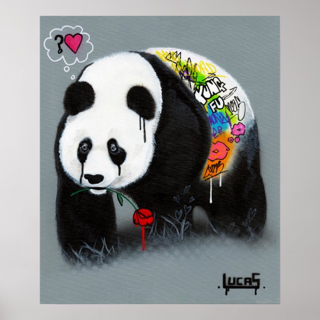 "Não Kung Fu" Poster de Arte Panda (Frente)