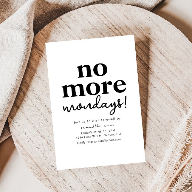 Não Mais Convite de festas de aposentadoria de seg (Criador carregado)