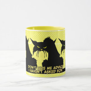  Não me dê conselhos sobre a caneca amarela negr