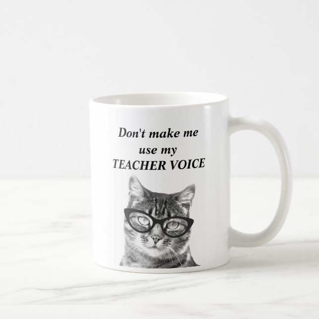 Não me faça usar minha caneca engraçada do gato da (Direita)
