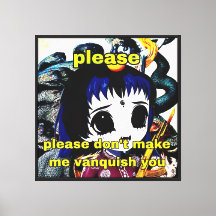 não me faça vencer você milardio canvas print