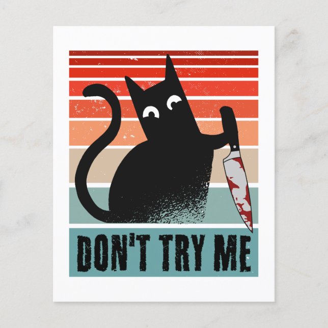 Não me tente, Moody Cat com convite à faca (Frente)