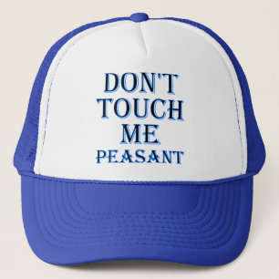 Não Me Toque Camponês Cômico Boné de Beisebol Chap