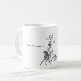 Não meu circo não minha caneca de café dos macacos