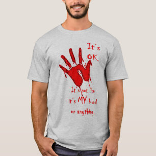 Não meu t-shirt mergulhado sangue